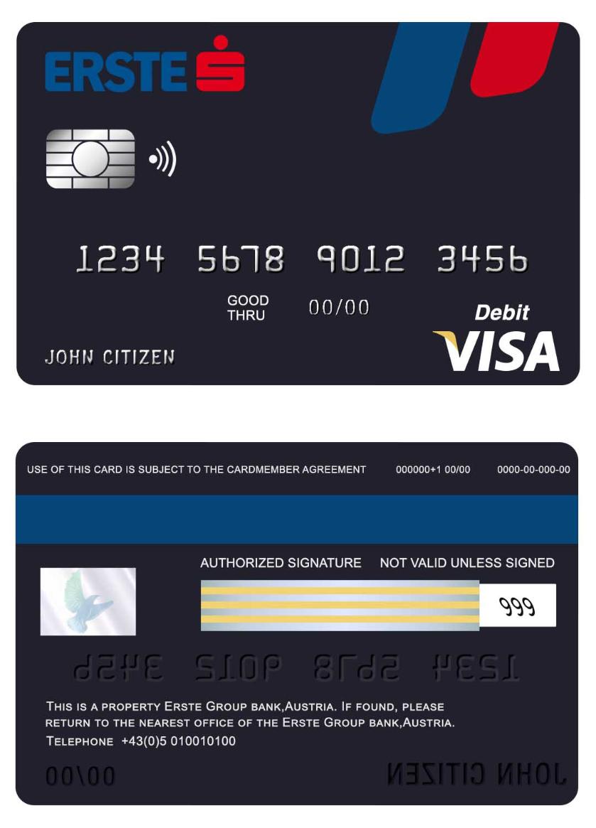 Austria Erste Group bank visa card